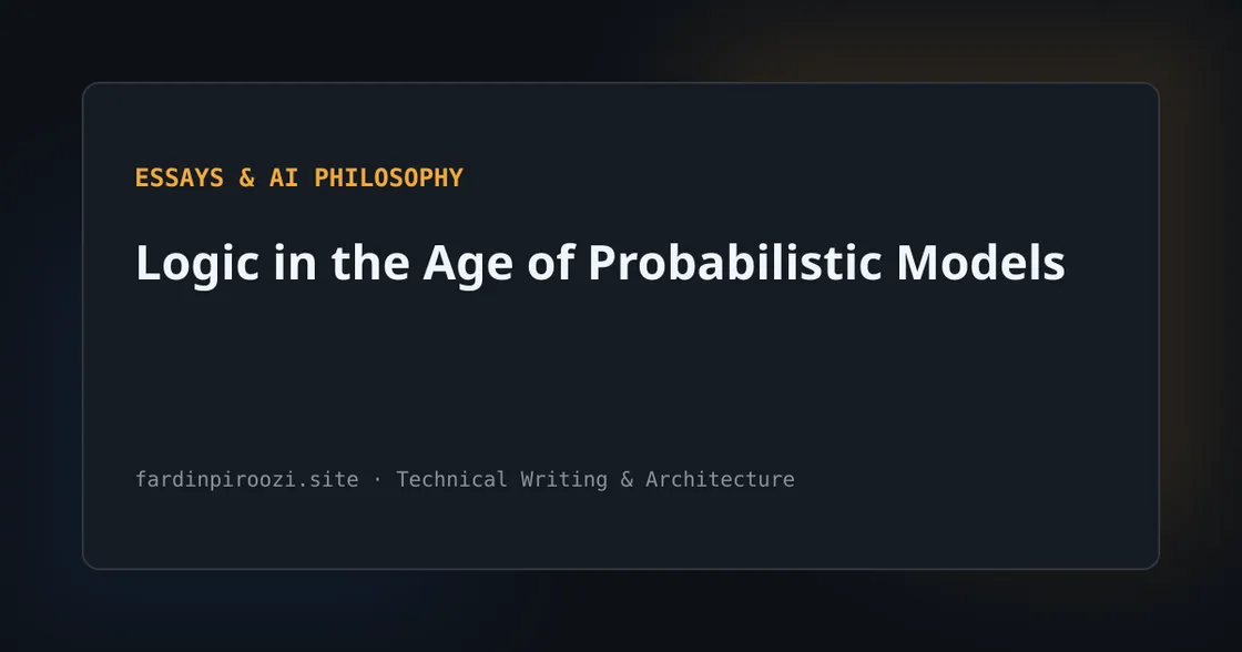 Logic in the Age of Probabilistic Models Cover Graphic